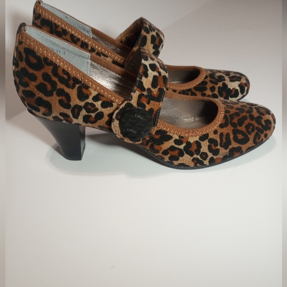 Array Suede Leopard Mary Jane Pumps SZ 7.5M - Picture 2 of 10